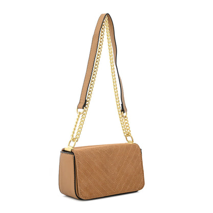 Camel molly small flip crossbody wallet