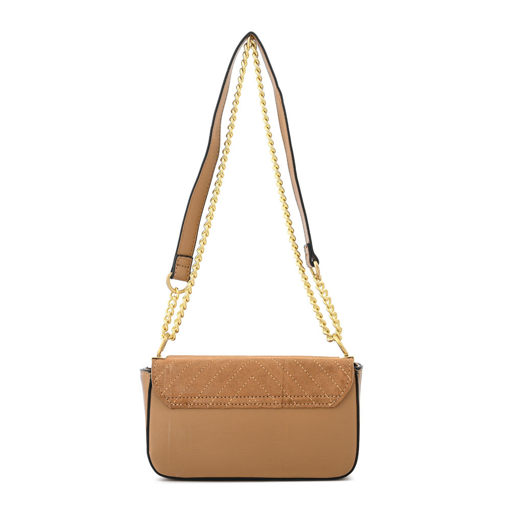 Camel molly small flip crossbody wallet