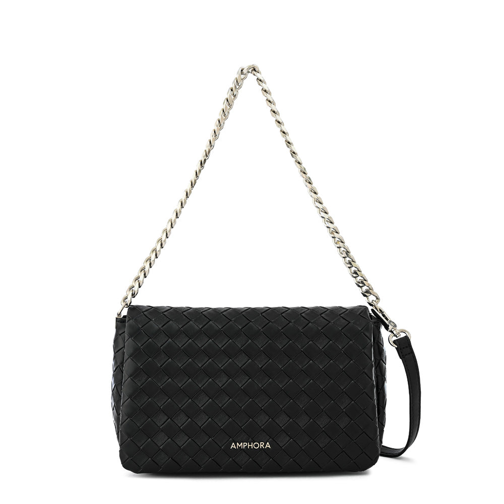 Black Bercy Medium Flip Crossbody Wallet