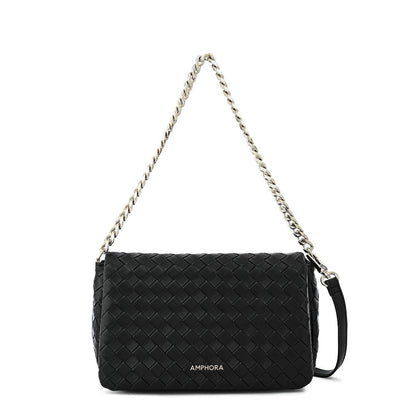 Black Bercy Medium Flip Crossbody Wallet