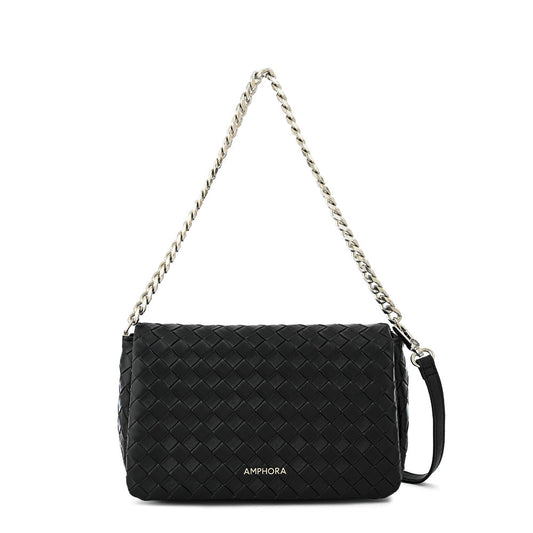 Black Bercy Medium Flip Crossbody Wallet