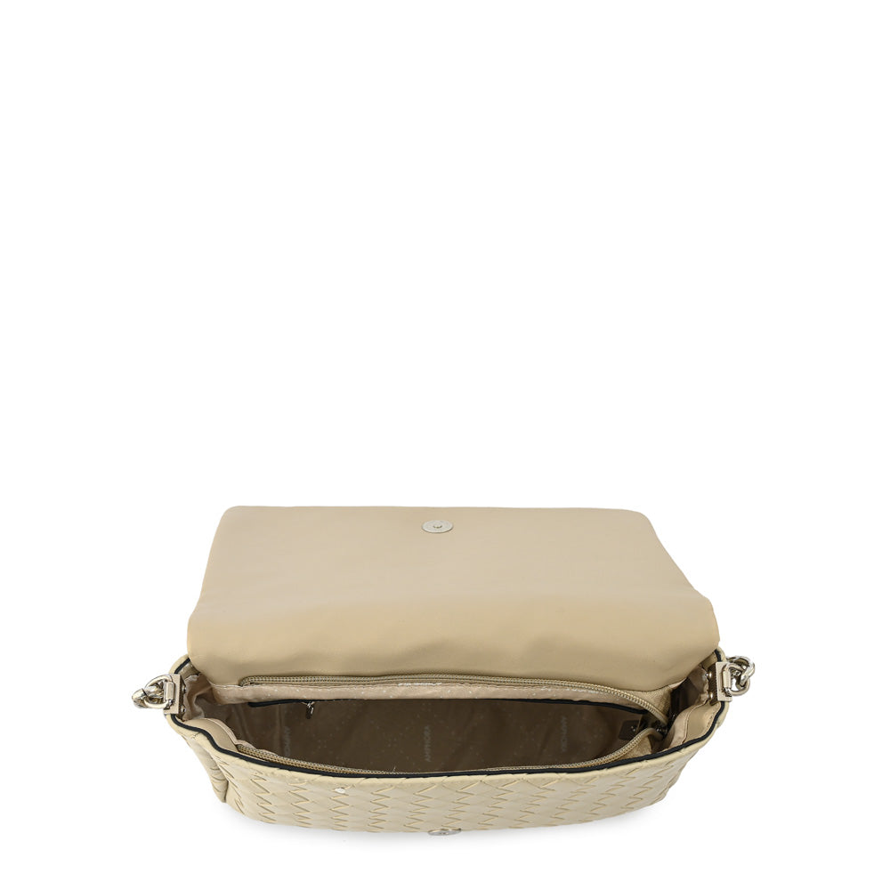 Beige Bercy Medium Flip Crossbody Wallet