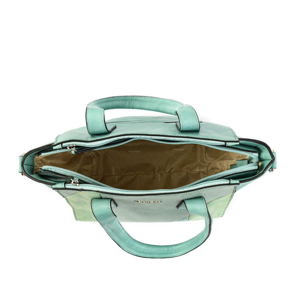 Wallet Two Handles Three divisions Large Ezella Turquoise