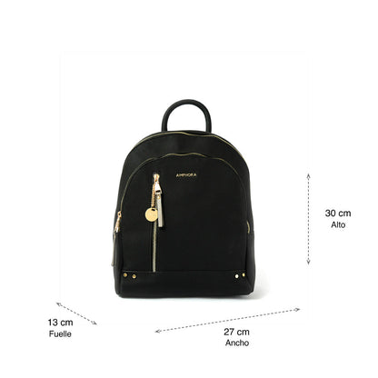 Catriel Black Medium Backpack