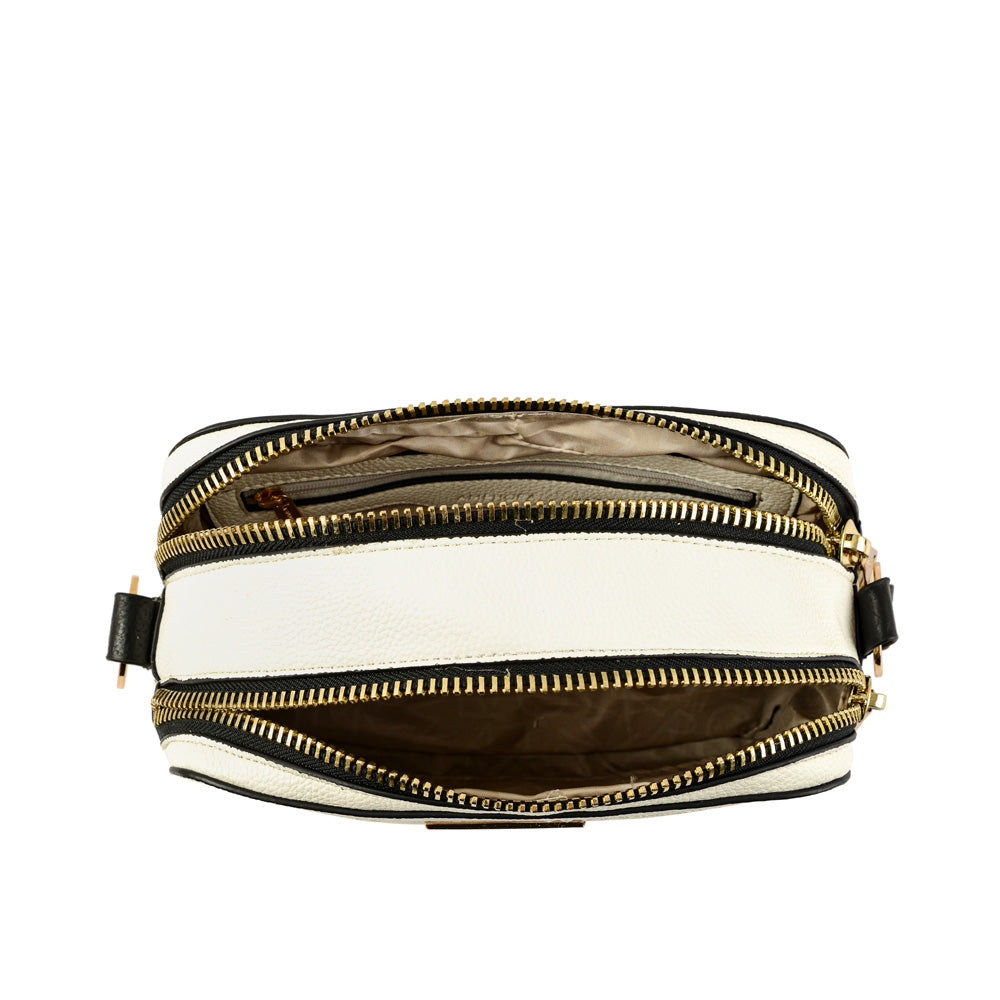 White keyden medium crossbody wallet