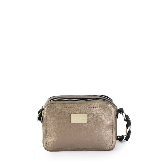 Textured Black Keyden Medium Crossbody Wallet