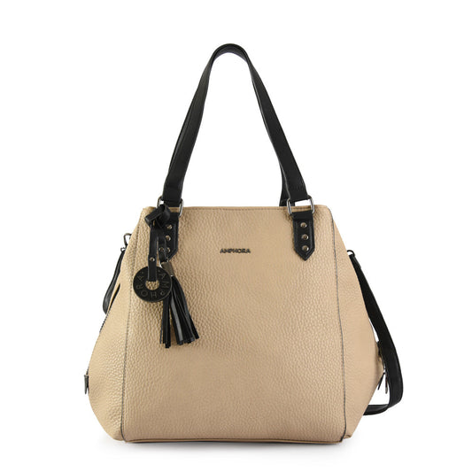 Wallet Two Handles Three divisions Large Maru Taupe
