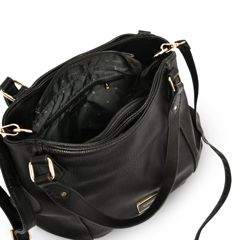 Wallet Two Handles Three divisions Belilla Black