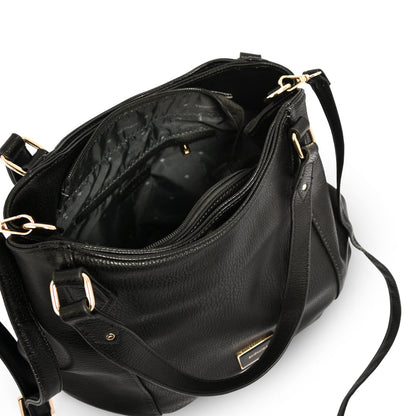 Wallet Two Handles Three divisions Belilla Black