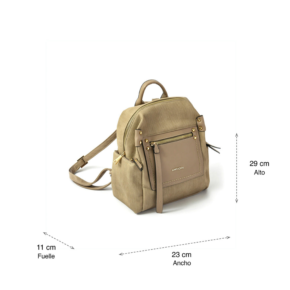 Amparos Taupe Medium Backpack