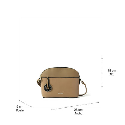 Small taupe cradily crossbody wallet