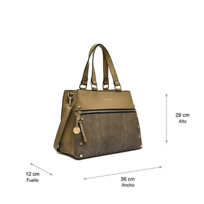 Dialga taupe medium two-handle wallet