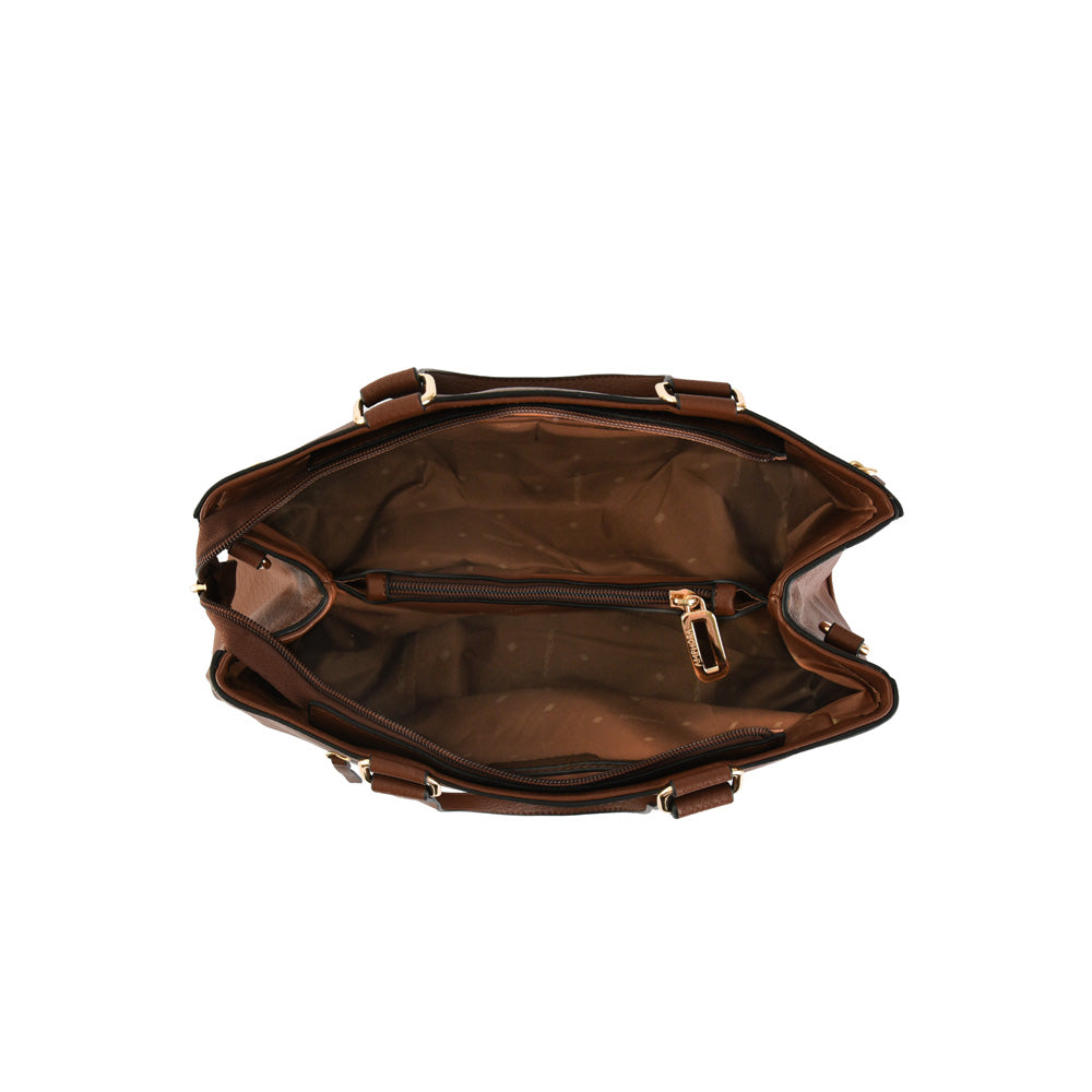 Dialga medium dark brown two handle wallet