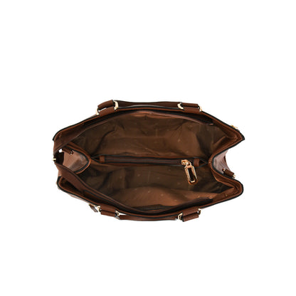 Dialga medium dark brown two handle wallet
