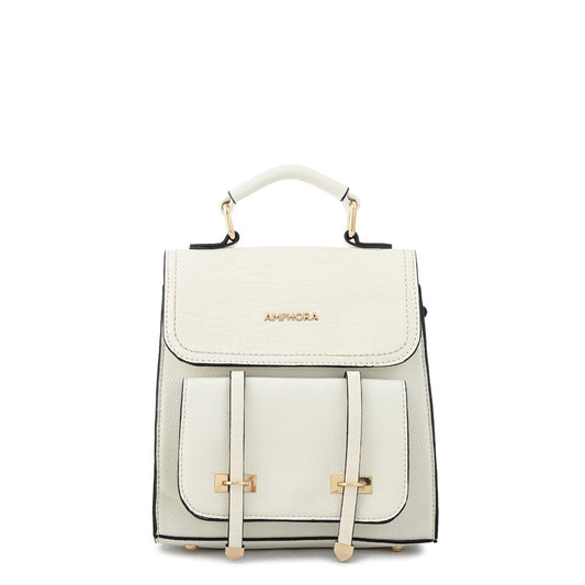 Kelly white small lid backpack