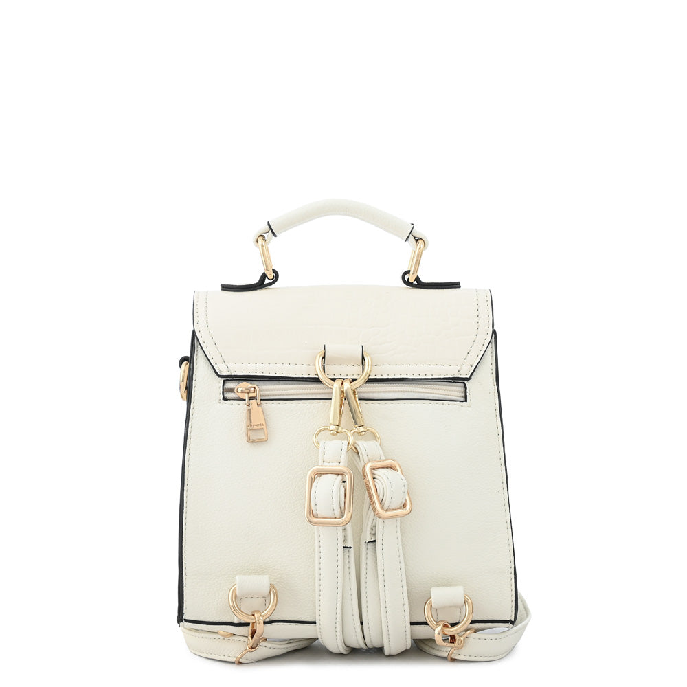 Kelly white small lid backpack