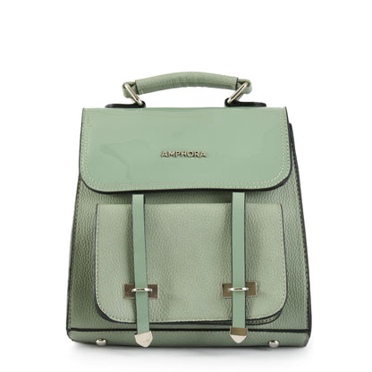 Kelly backpack with small aqua green lid