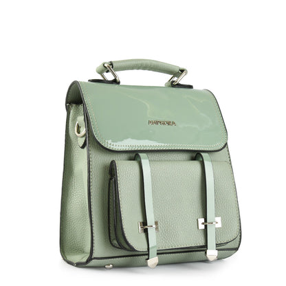 Kelly backpack with small aqua green lid