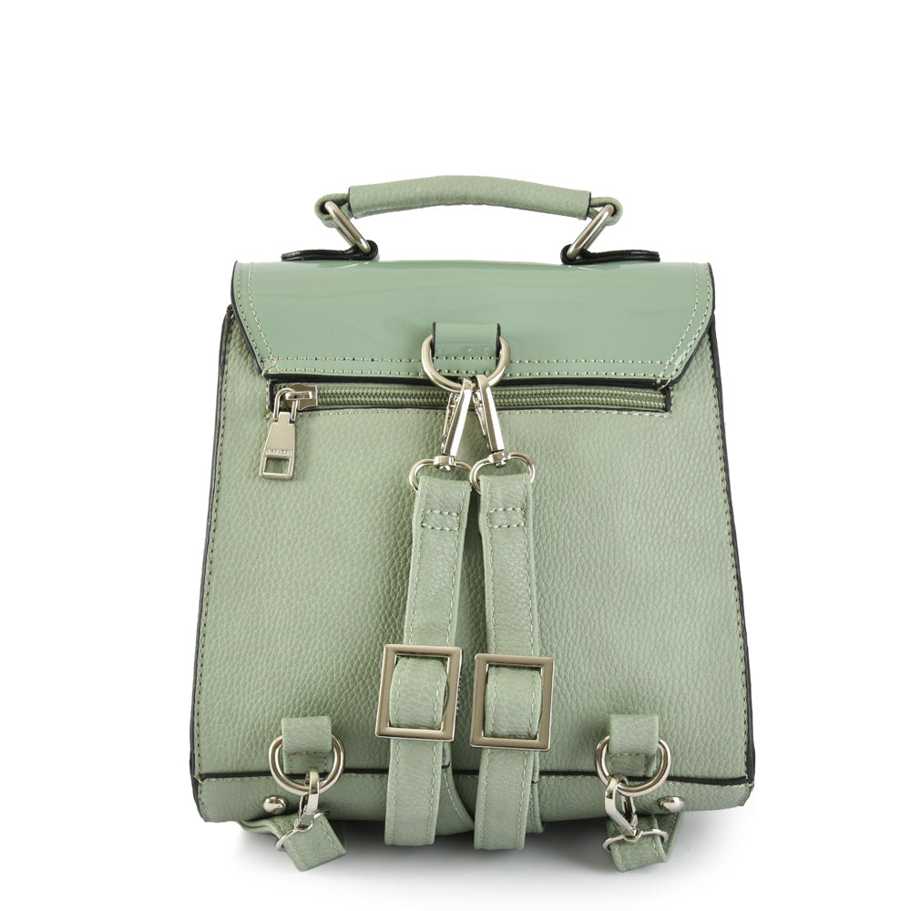 Kelly backpack with small aqua green lid