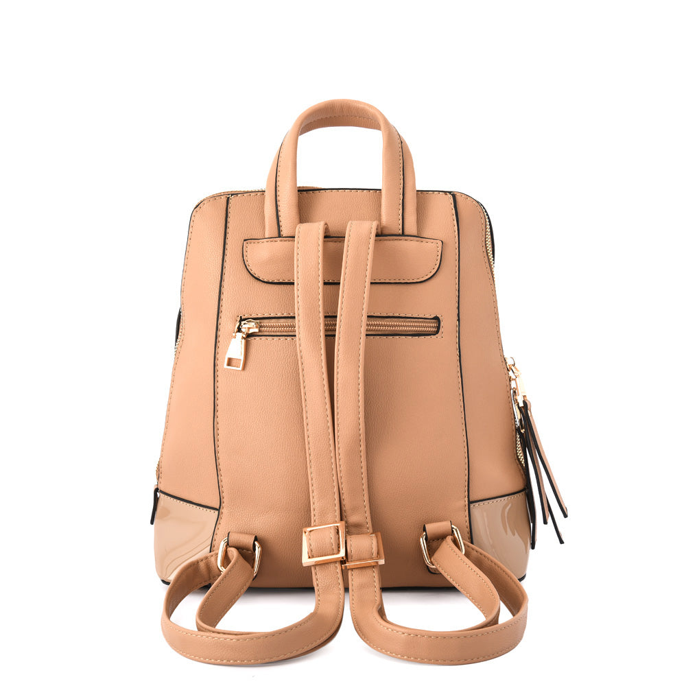 Dark Beige Azalea Medium Backpack