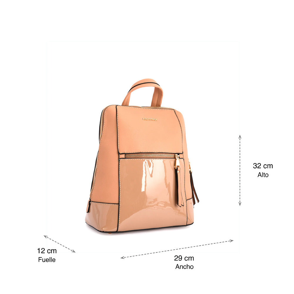 Dark Beige Azalea Medium Backpack