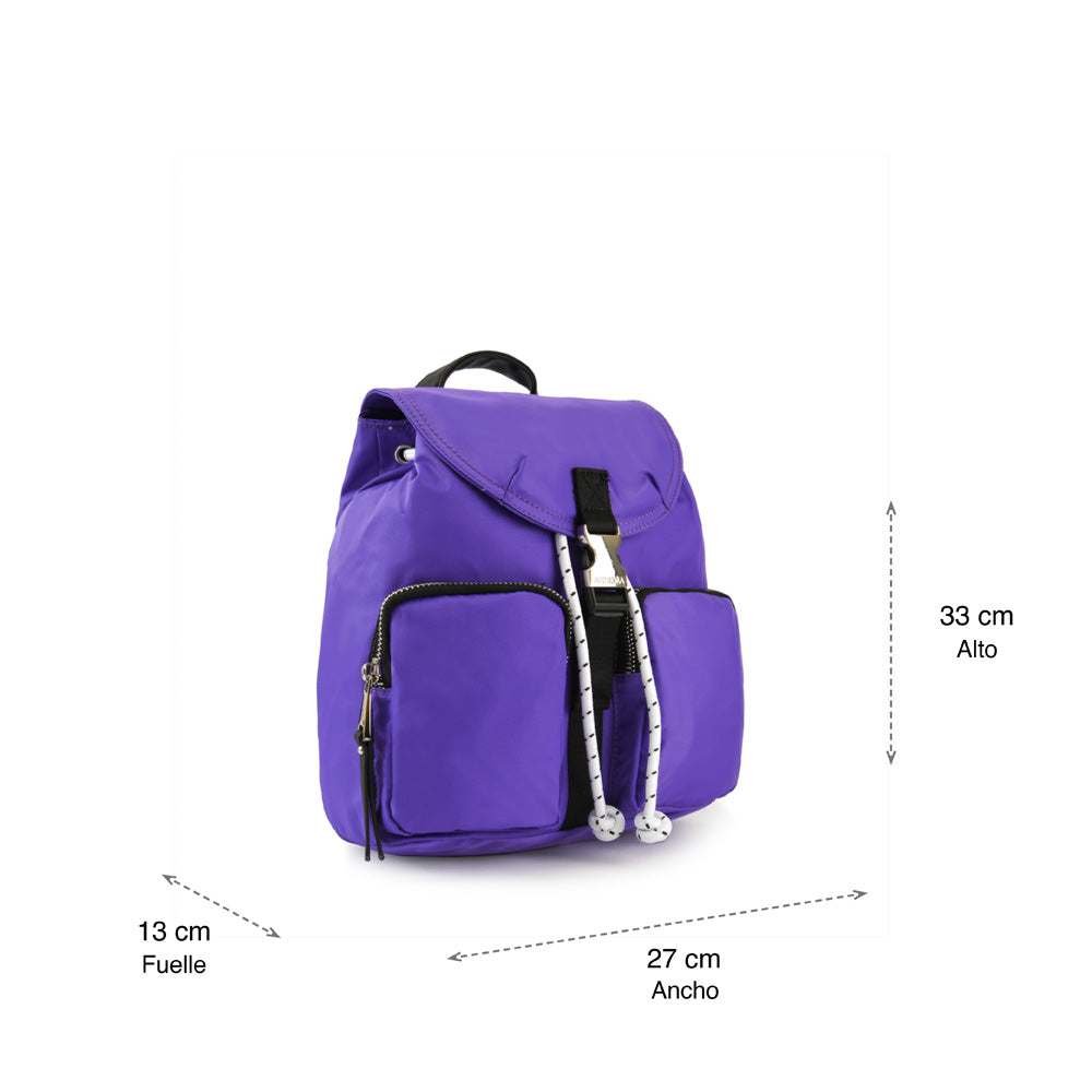 Birambi backpack with large purple lid