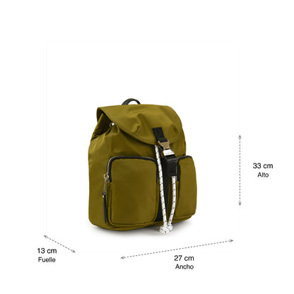 Birambi Large Lid Backpack Olive Green