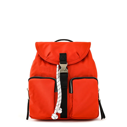 Birambi backpack with tomato red lid