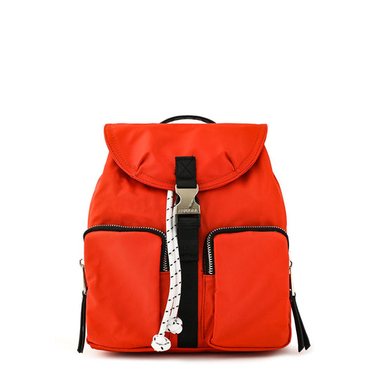 Birambi backpack with tomato red lid