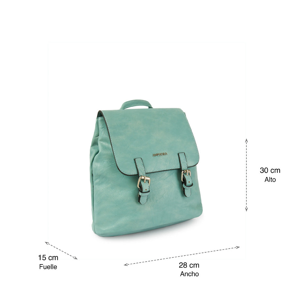 Aimar backpack with medium green aqua lid