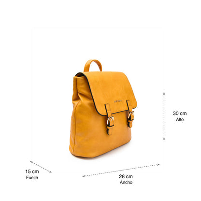 Aimar backpack with medium mustard lid