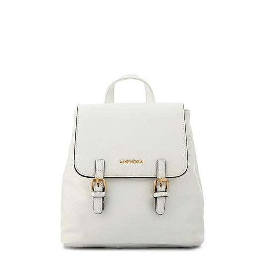 White Aymar Medium Lid Backpack