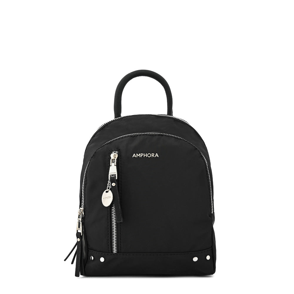 Catriel small textured black backpack