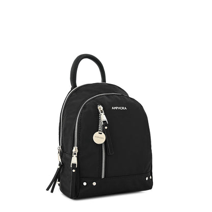 Catriel small textured black backpack