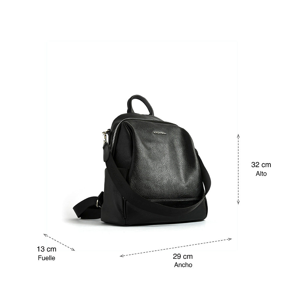 Medium Magna Black Backpack