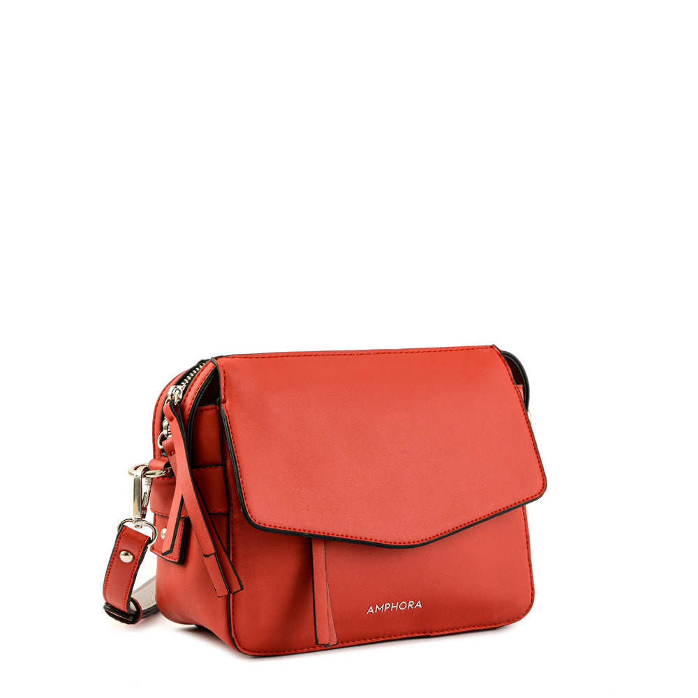Small red celeci crossbody wallet