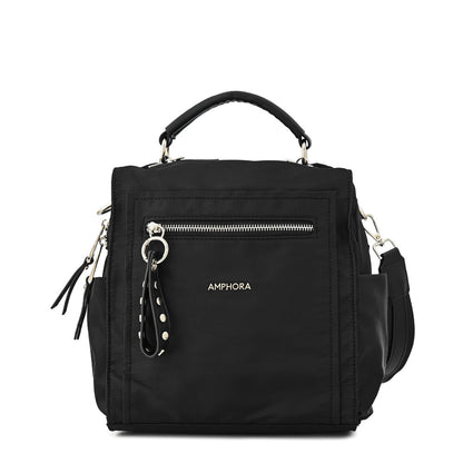 Ilisia large textured black backpack