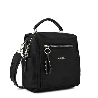 Ilisia large textured black backpack