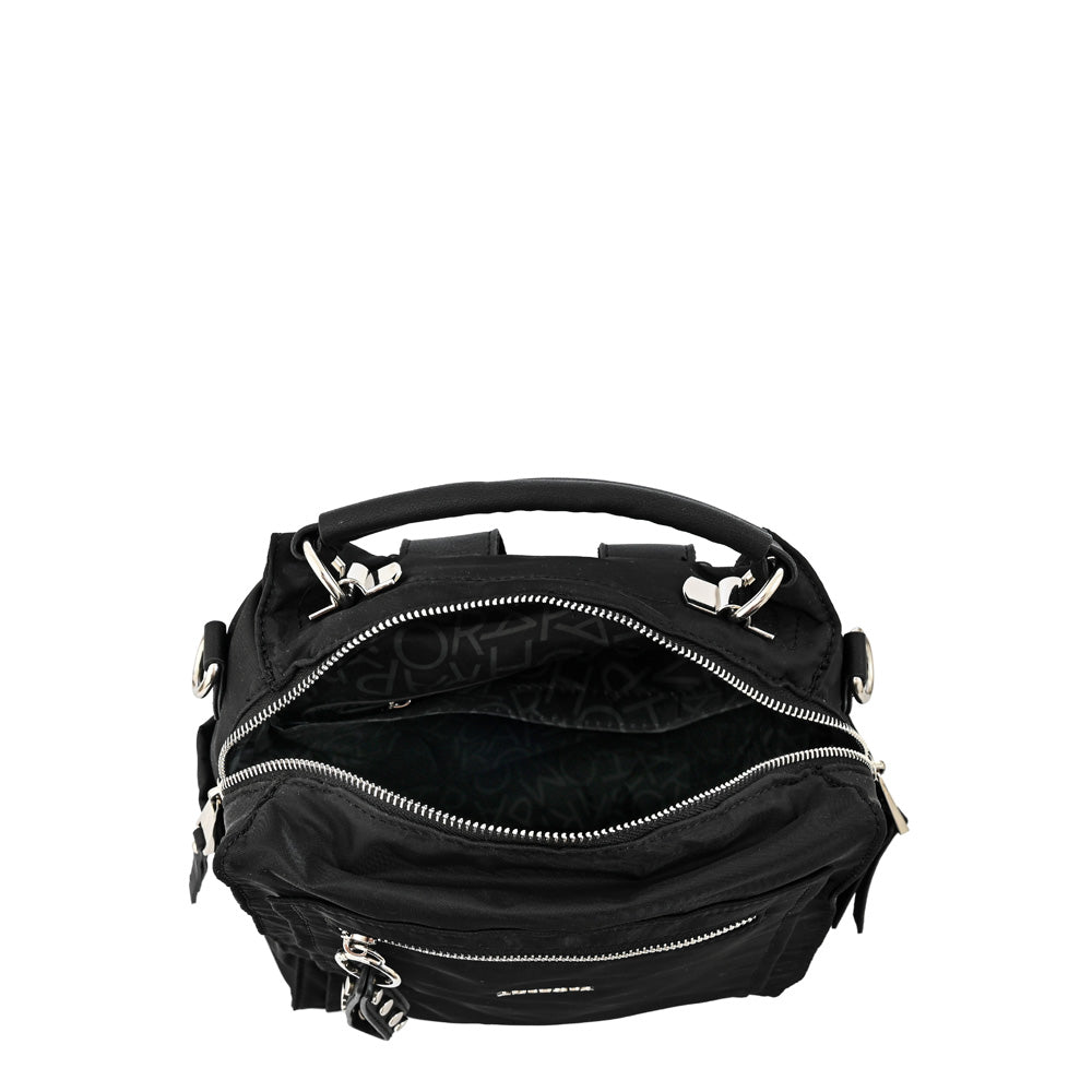 Ilisia large textured black backpack