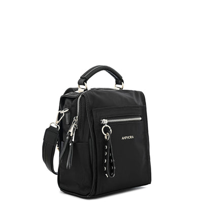 Ilisia Medium Textured Black Backpack