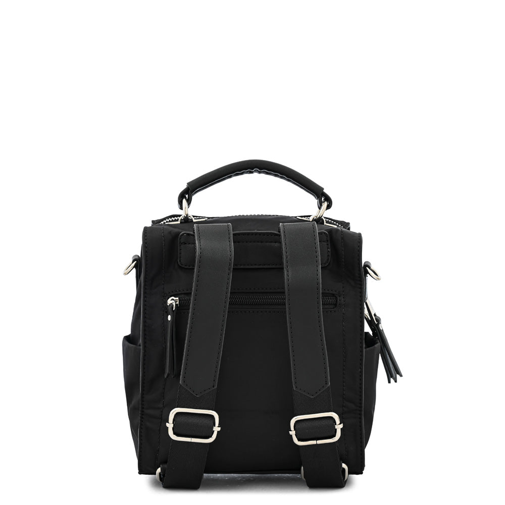 Ilisia Medium Textured Black Backpack