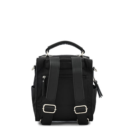 Ilisia Medium Textured Black Backpack