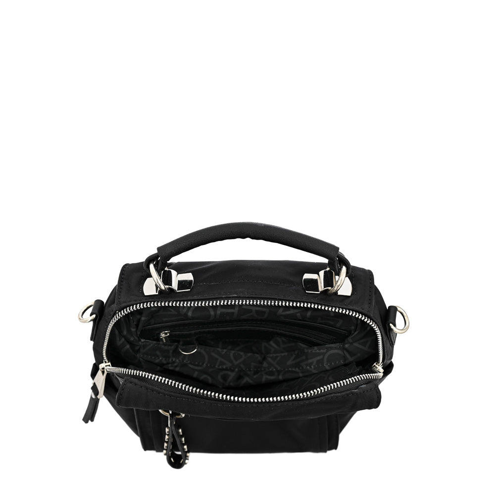 Ilisia Medium Textured Black Backpack