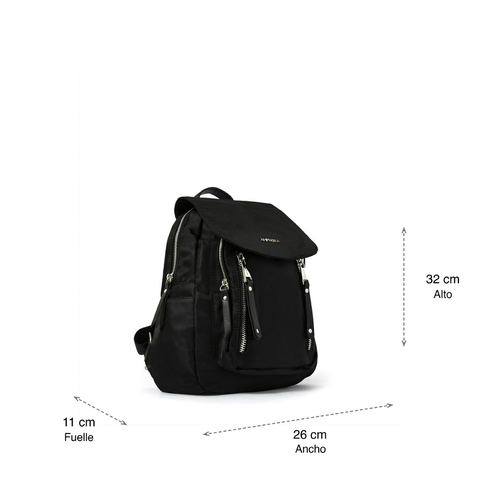 Mochila crofia negro amphora fabricada en nylon