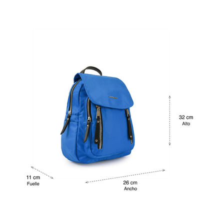 Crofia Blue Medium Lid Backpack