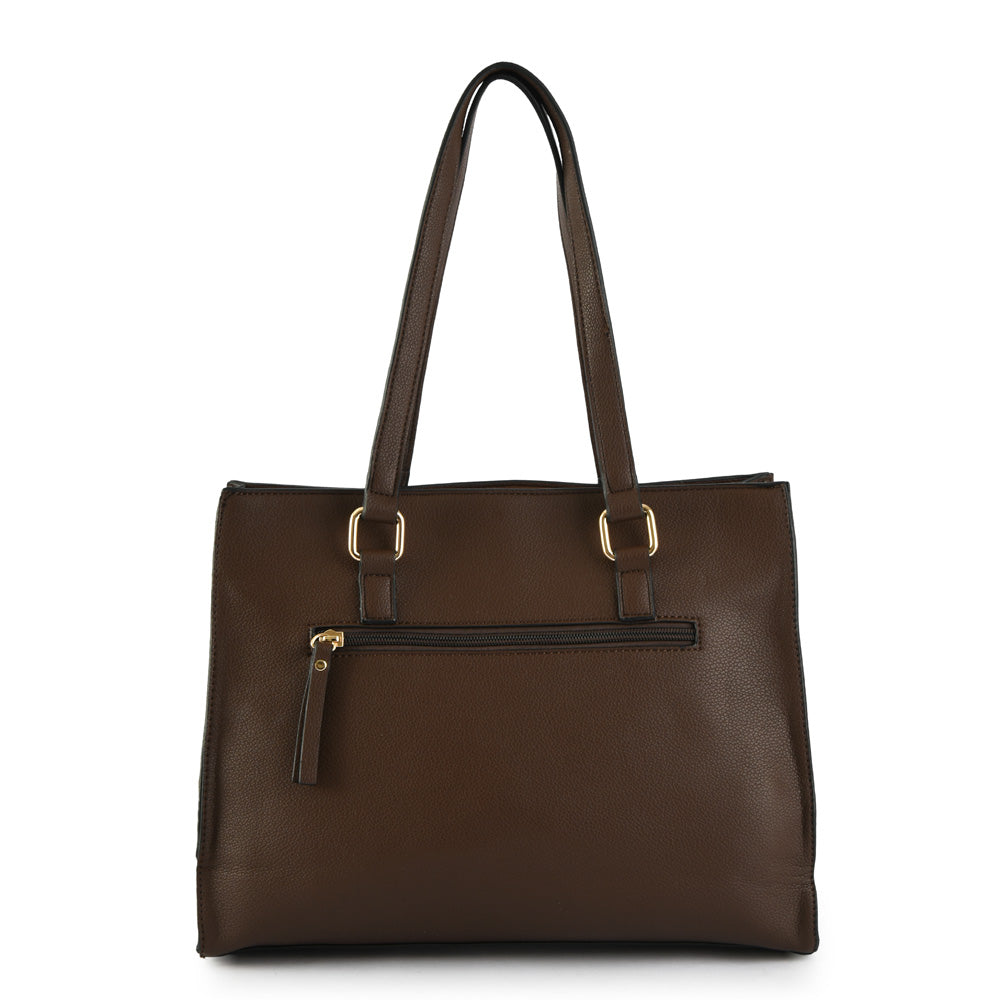 Wallet Two Handles Three divisions medium alina dark brown