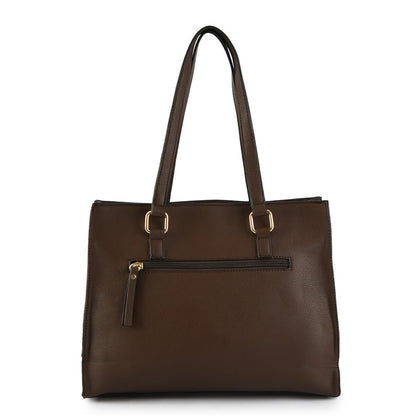 Wallet Two Handles Three divisions medium alina dark brown