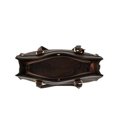 Wallet Two Handles Three divisions medium alina dark brown