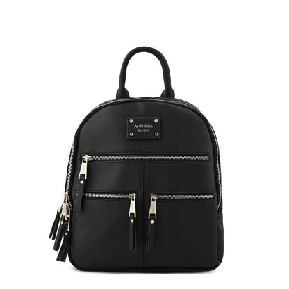 Felele Medium Textured Black Backpack