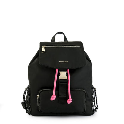 Backpack With Large Cover Soleil Black